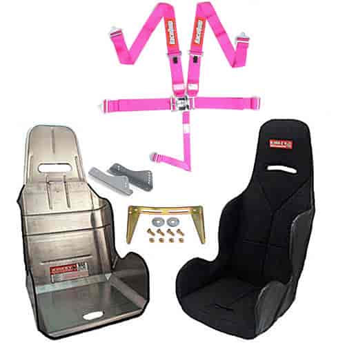 Racing Harness With Seat Pink SFI Racing Harness Includes