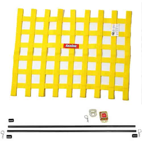 Window Safety Net Kit 18" x 24" Yellow Ribbon Style Net Kit Includes