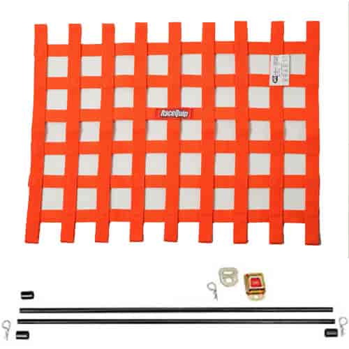 Window Safety Net Kit 18" x 24" Orange Ribbon Style Net Kit Includes