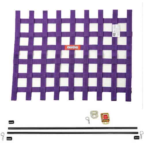 Window Safety Net Kit 18" x 24" Purple Ribbon Style Net Kit Includes