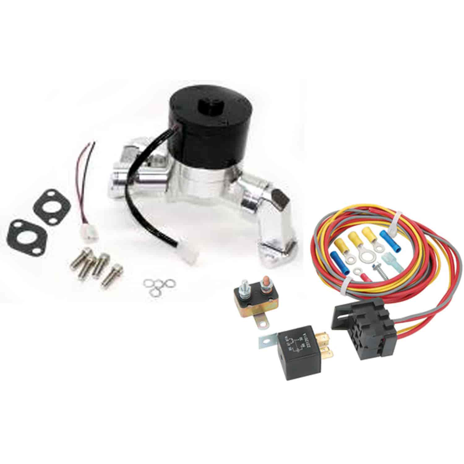 Electric Water Pump & Relay Kit Big Block Chevy 396-502 Left Inlet