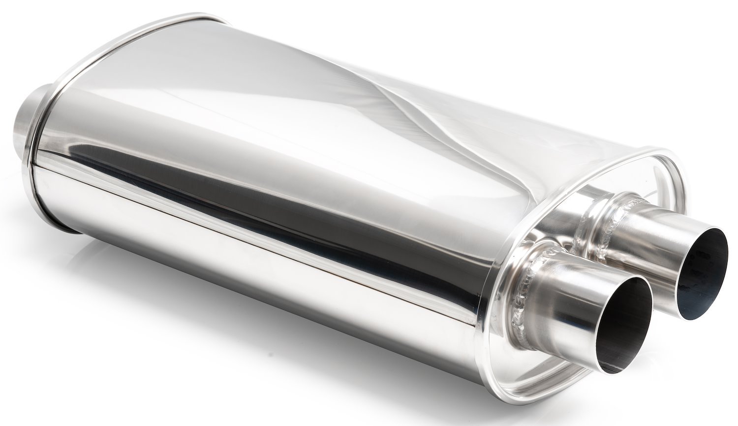 10535 STREETPOWER Universal Muffler [Dual Inlet 2.500 in., Dual Outlet 2.500 in., Stainless Steel]