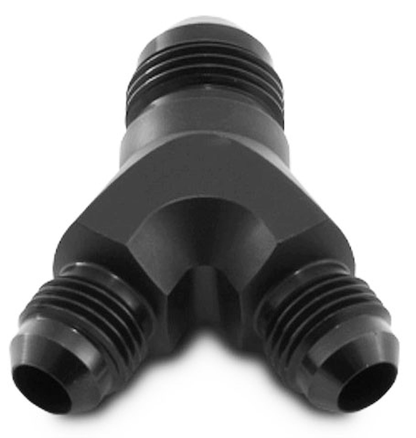 60 Degree Y Adapter Fitting -16 AN x Dual -16 AN [Black]