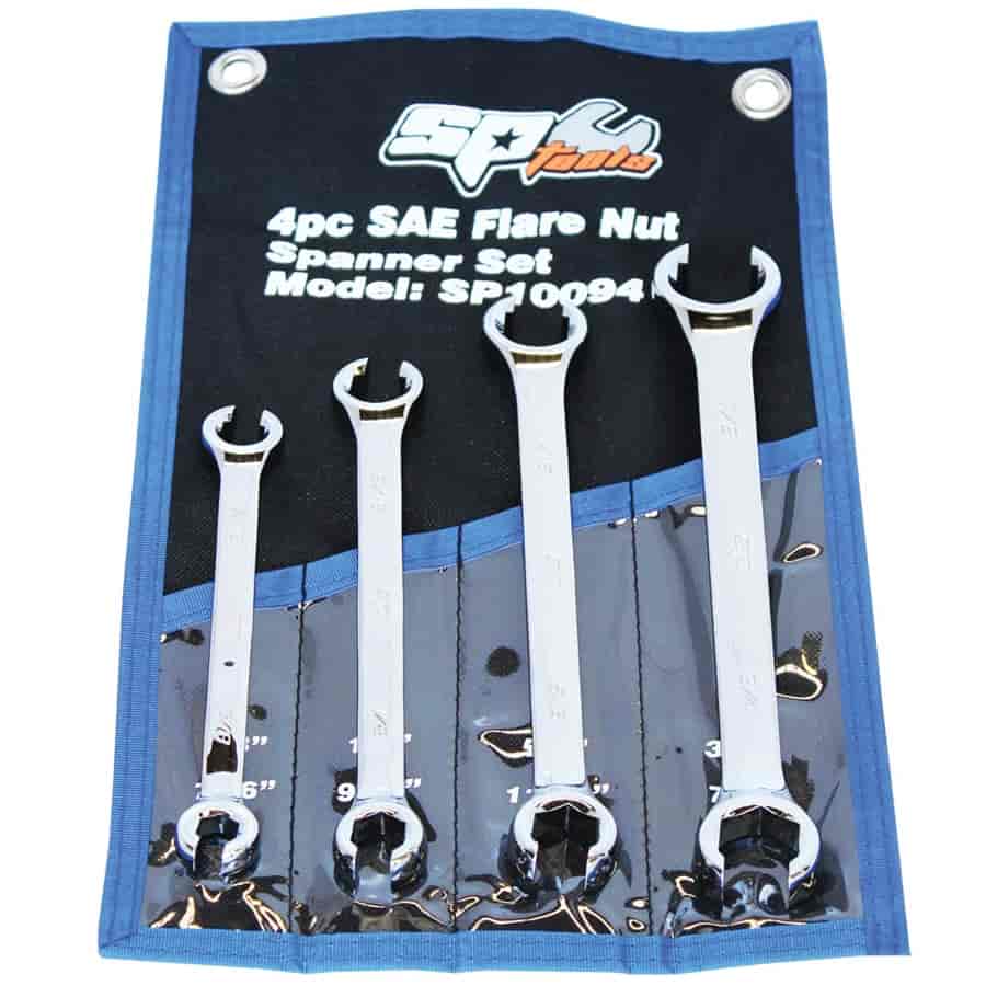 4-Piece SAE Flare Nut Wrench Set