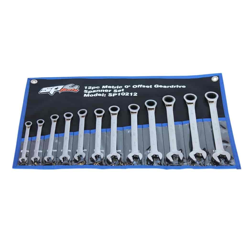 12-Piece Metric Gear-Drive Combination Wrench Set