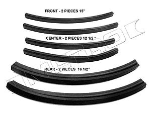 Roof Rail Seals 1963-66 Dodge Dart/Plymouth Valiant