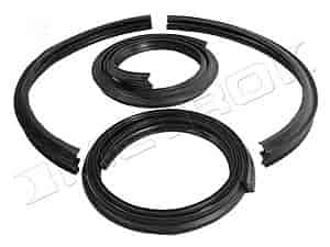 Roof Rail Seals. 2-pieces 57-1/2 In. long 2-pieces 21 In. long. Set of four. ROOF RAIL SEAL 49-50 KA