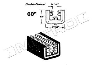Flexible Glass Run Channel 1963-64 Chevy/GMC C10-C30, K10-K20/Ford F100-F350