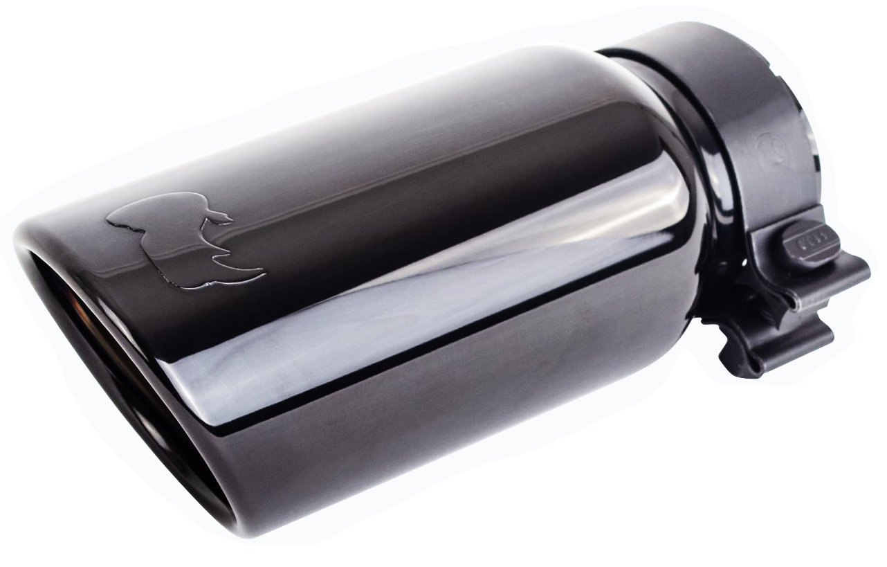 Round Exhaust Tip Black Chrome [3 in. x 4 in. x 10 in.]