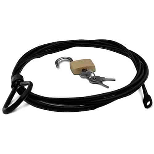 Car Cover Cable and Lock Kit Prevents Theft of Custom-Fit Cover