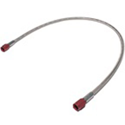 Steel Braided Hose 2 ft .086 ID -3AN Red Ends