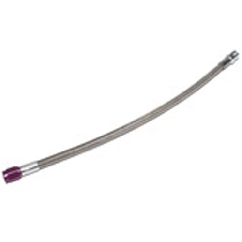 Steel Braided Hose 7.5" .086 ID Purple Ends (-3AN x 1/8 NPT)