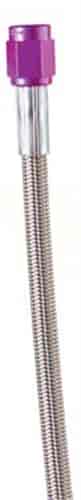 Steel Braided Hose 2ft -4AN with -3AN 1/8 NPT Ends