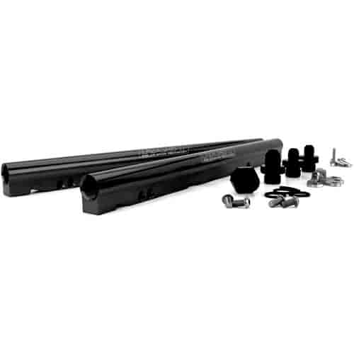 LSXR Billet Fuel Rail Kit LS3/LS7 Black with Fittings, O-Rings, Hardware