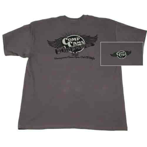 COMP Cams Wings T-Shirt Logo on the center front chest and Back