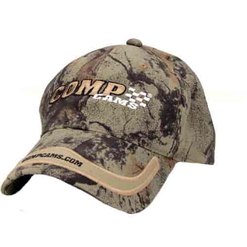 Camo-Style Cap Camo with Brown Stitching