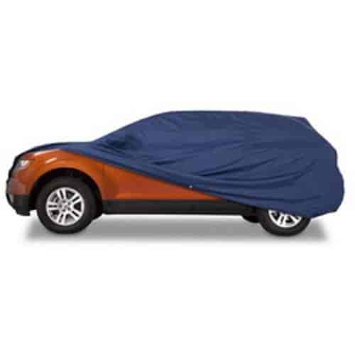 Custom Fit Car Cover UltraTect-Blue 2 Mirror Pockets Size T3 w/Grille Guard Rear Spare