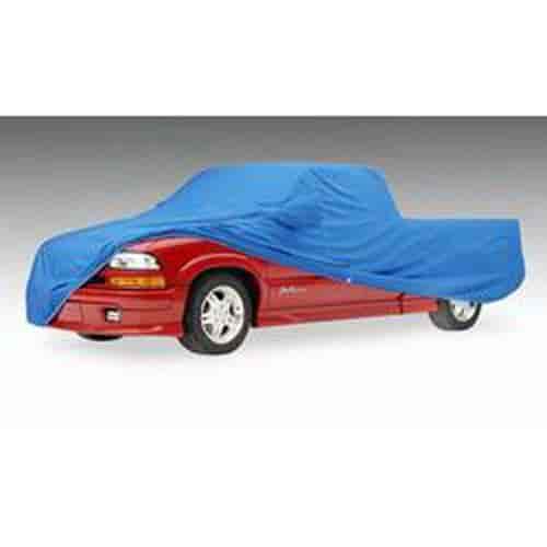 Custom Fit Car Cover Sunbrella Pacific Blue 2 Mirror Pockets Size T3 211 in. Overall Length