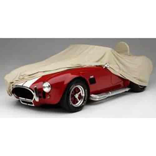 Custom Fit Car Cover Tan Flannel 2 Mirror Pockets Size T3 211 in. Overall Length