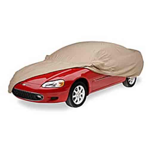 Custom Fit Car Cover Sunbrella Toast 2 Mirror Pockets Size T3 231 in. Overall Length