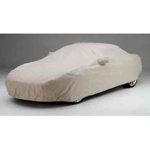 Custom Fit Car Cover Dustop Taupe 2 Mirror Pockets Size T3 231 in. Overall Length