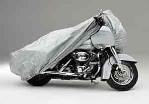 Custom Fit Motorcycle Cover Black Urethane Retail Box Harley-Davidson w/Raised Handlebars