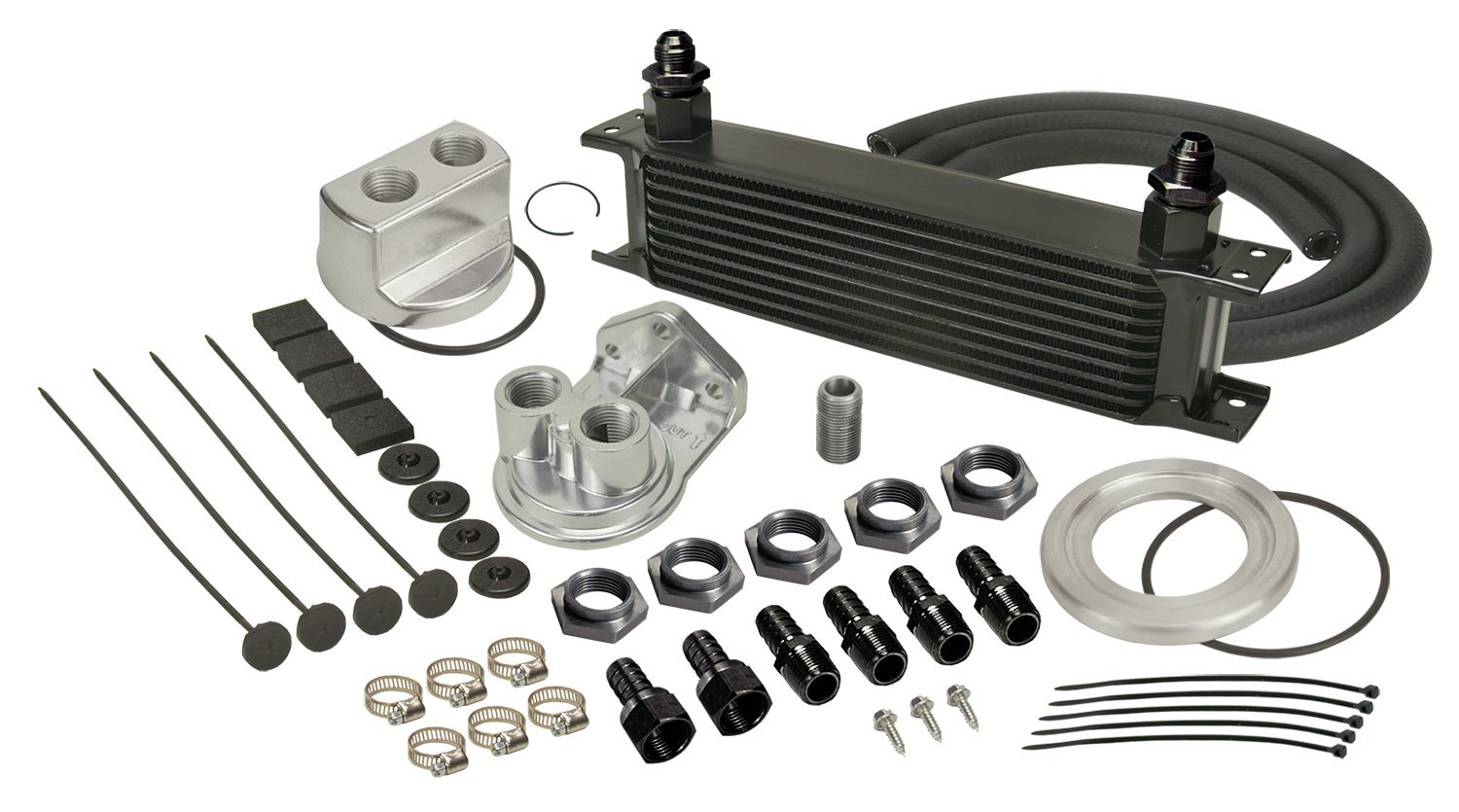Engine Oil Cooler Kit HP Stacked Plate w/Spin-On Adapter
