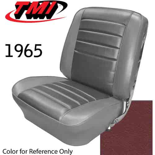 43-82205-3597 RED - CHEVELLE 1965 COUPE OR CONVERTIBLE STANDARD FRONT BUCKET SEAT UPHOLSTERY 1 PAIR