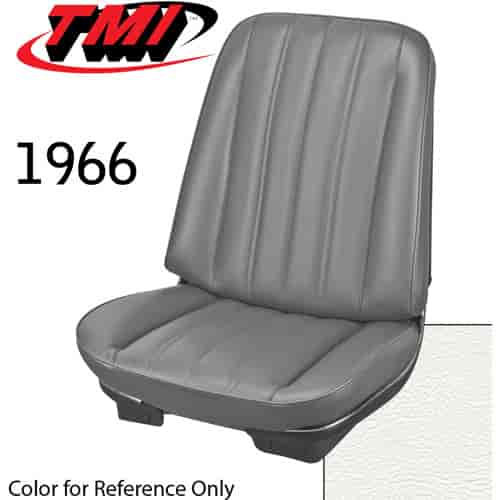 43-82206-2305 FROST WHITE - CHEVELLE 1966 COUPE OR CONVERTIBLE STANDARD FRONT BUCKET SEAT UPHOLSTERY 1 PAIR