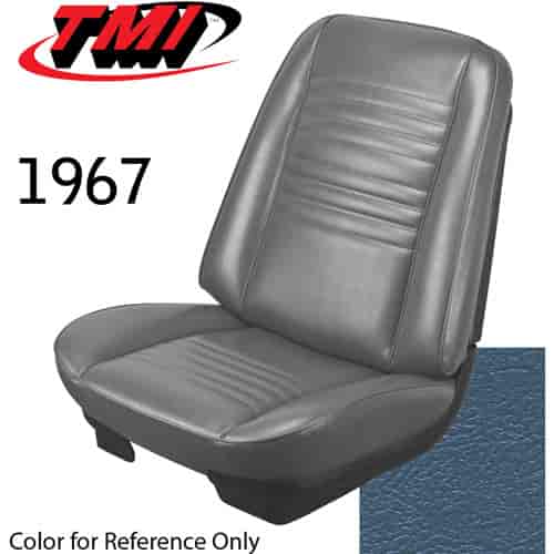 43-82207-2309 BRIGHT BLUE - CHEVELLE 1967 COUPE OR CONVERTIBLE STANDARD FRONT BUCKET SEAT UPHOLSTERY 1 PAIR