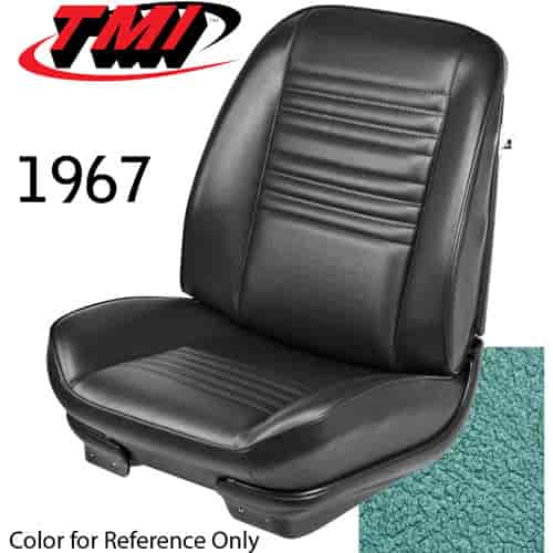 43-82807-3046 LIGHT AQUA - CHEVELLE 1967 COUPE OR CONVERTIBLE SPORT SEAT FRONT BUCKETS 1 PAIR