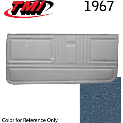 10-80207-2309 BRITE BLUE - 1967 CAMARO STANDARD DOOR PANELS BASIC SILVER SERIES