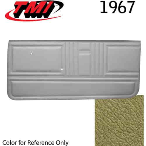 10-80207-3025 GRANADA GOLD - 1967 CAMARO STANDARD DOOR PANELS BASIC SILVER SERIES