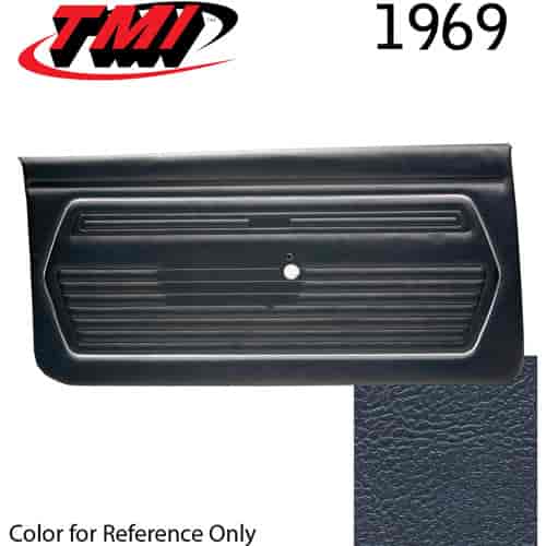 10-80209-3598 DARK BLUE - 1969 CAMARO STANDARD DOOR PANELS BASIC SILVER SERIES
