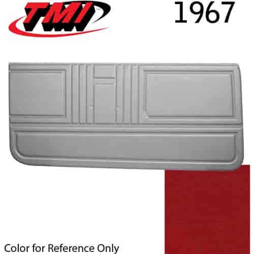 10-80307-3048 RED - 1967 CAMARO STANDARD DOOR PANELS OE GOLD SERIES W/ORIGINAL STYLE BEVELED PLEATS