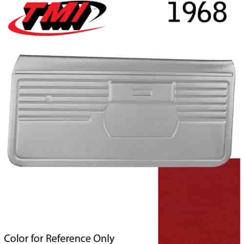 10-80308-3048 RED - 1968 CAMARO STANDARD DOOR PANELS OE GOLD SERIES W/ORIGINAL STYLE BEVELED PLEATS