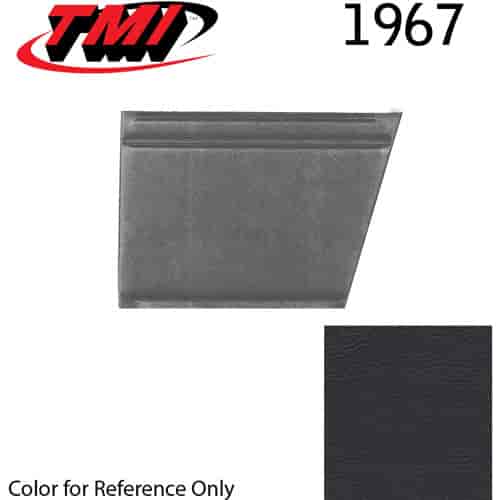 10-8137-2295 BLACK - 1967 CAMAROCONVERTIBLE STANDARD REAR QUARTER TRIM PANELS OE GOLD SERIES W/ BEVELED PLEATS