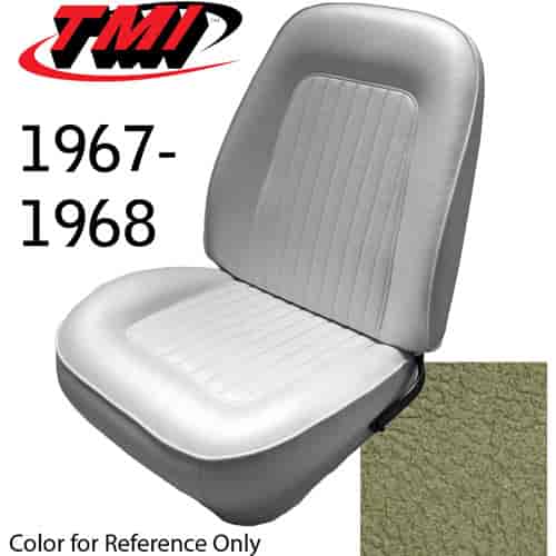 43-80807-3307 IVY/GREEN GOLD - CAMARO 1967-68 FRONT ONLY SPORT BUCKETS SEAT UPHOLSTERY STANDARD