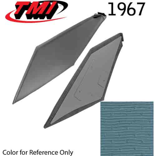 20-8067-927 LIGHT BLUE - 1967 COUPE SAIL PANELS 1 PAIR COMPLETE READY TO INSTALL
