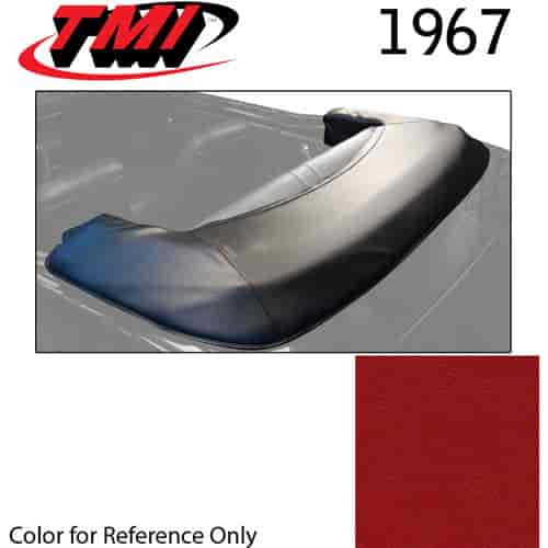 22-8107-3048 RED - 1967-68 CONVERTIBLE TOP BOOT REPLACEMENT STYLE WITHOUT CLIPS