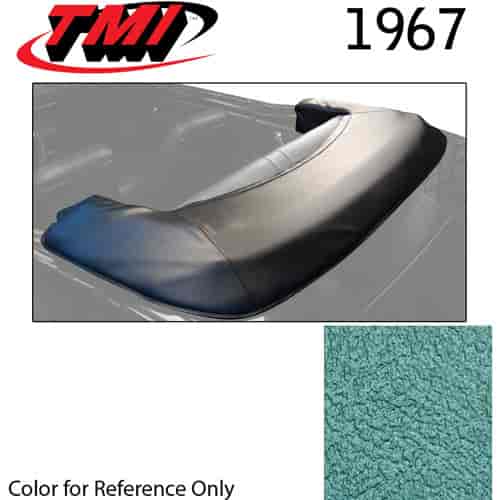 22-8107-3046 TURQUOISE - 1967-68 CONVERTIBLE TOP BOOT REPLACEMENT STYLE WITHOUT CLIPS