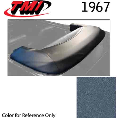 22-8107-2302 LIGHT BLUE -1967 CONVERTIBLE TOP BOOT REPLACEMENT STYLE WITHOUT CLIPS