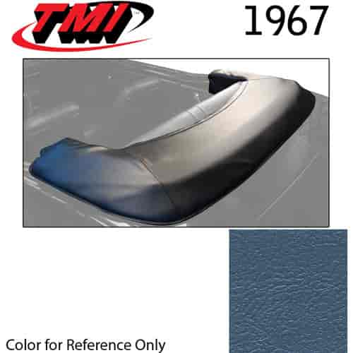 22-8107-2309 BRIGHT BLUE - 1967 CONVERTIBLE TOP BOOT REPLACEMENT STYLE WITHOUT CLIPS
