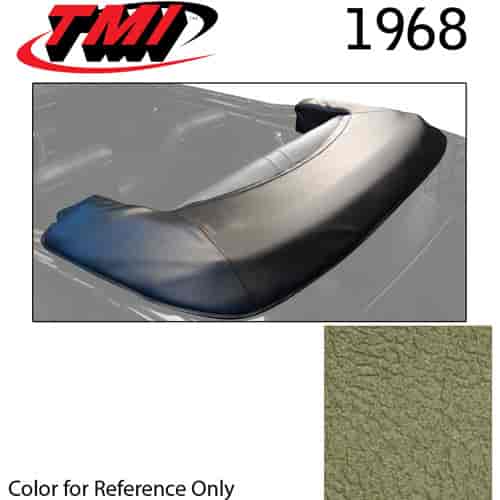 22-8107-3307 IVY GREEN/GOLD - 1968 CONVERTIBLE TOP BOOT REPLACEMENT STYLE WITHOUT CLIPS