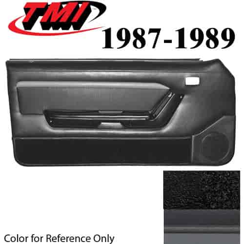 10-73007-958-801-53S BLACK W/BLACK COMFORTWV/GRAY STRIPE/BLACK CARPET - 1987-89 MUSTANG COUPE & HATC