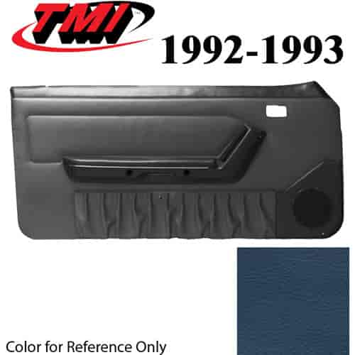 10-73102-6426-6426 CRYSTAL BLUE 1990-92 - 1992-93 MUSTANG COUPE & HATCHBACK DOOR PANELS POWER WINDOWS WITHOUT INSERTS