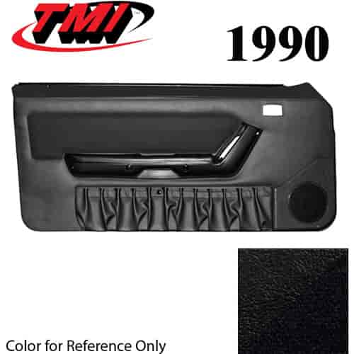 10-73120-6958-51-958 EBONY BLACK 1990-93 - 1990 MUSTANG COUPE & HATCHBACK DOOR PANELS POWER WINDOWS WITH VELOUR INSERTS