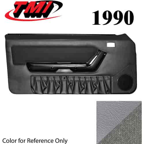 10-73120-972-56-972 TITANIUM GRAY 1990-92 - 1991 MUSTANG COUPE & HATCHBACK DOOR PANELS POWER WINDOWS WITH VELOUR INSERTS