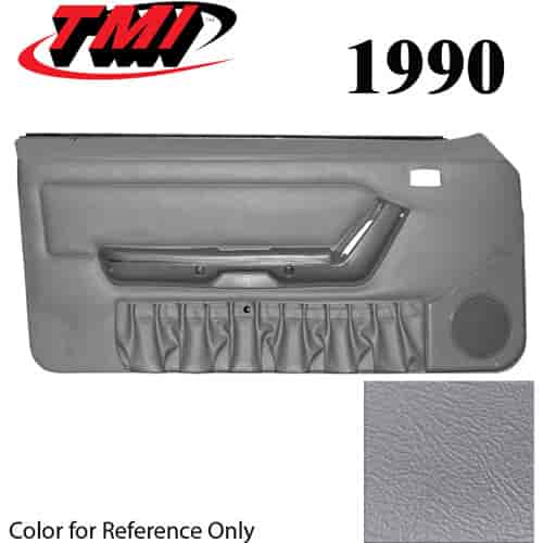 10-73200-972-972 TITANIUM GRAY 1990-92 - 1991 MUSTANG COUPE & HATCHBACK DOOR PANELS MANUAL WINDOWS WITH VINYL INSERTS
