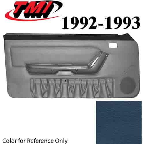 10-73202-6426-6426 CRYSTAL BLUE 1990-92 - 1992-93 MUSTANG COUPE & HATCHBACK DOOR PANELS MANUAL WINDOWS WITHOUT INSERTS